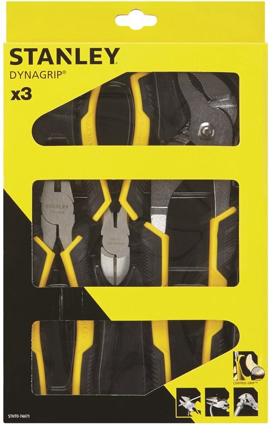 Stanley Dynagrip Tangenset CG 3-delig
