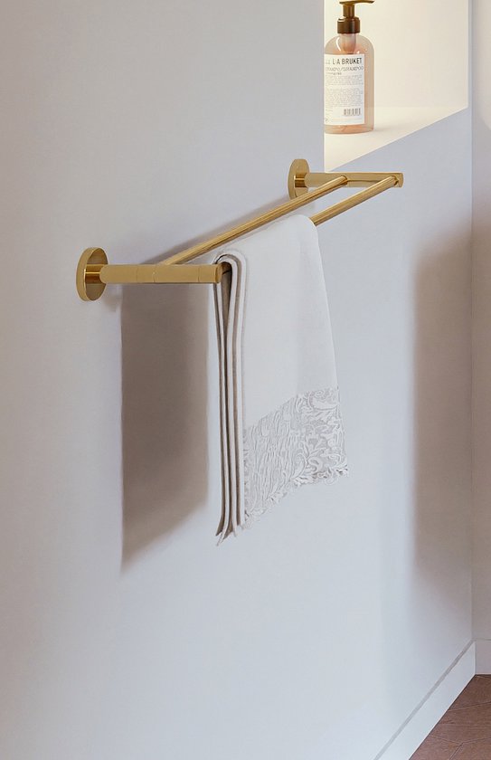 Handdoekhouder Allibert Coperblink Goud 60cm Dubbel