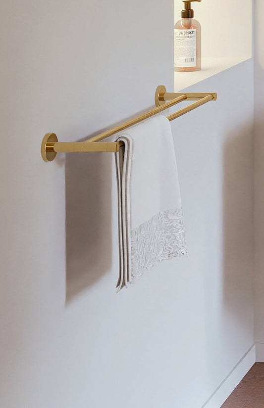 Handdoekhouder Allibert Coperblink Goud 60cm Dubbel