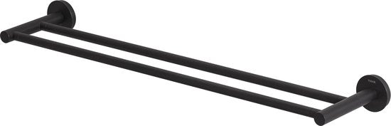Tiger Urban - Handdoekrek dubbel 60 cm - Zonder boren - Boren of lijmen - Zwart