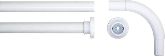 Sealskin Seallux Douchegordijnstang - hoek - 90 x 90 cm - Wit