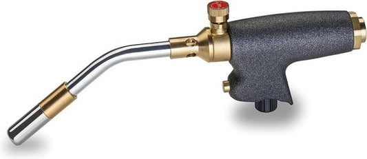 TURBO handbrander - gasbrander zonder gasfles - 7/16"EU aansluiting - met elektrische ontsteking en regelbare vlam