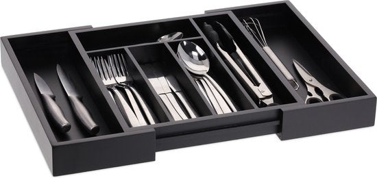 bestekbak - uitschuifbaar - 5 tot 7 vakken - bestek organizer keukenlade