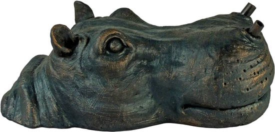 Ubbink - Drijvend nijlpaard - Spuitfiguur - waterornament - vijverdecoratie