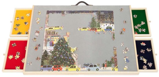 Feel Home Puzzelbord Luxury - Met opbergsysteem, vilt & kantelfunctie - 1000 stukjes - Met opbergsysteem, vilt & kantelfunctie - 1000 stukjes
