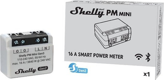 Shelly Shelly PM Mini Gen3 Schakel-meetactor WiFi, Bluetooth