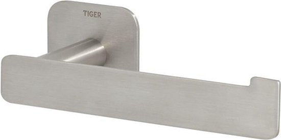 Tiger Colar - Wc rolhouder zonder klep - Zonder te boren - Toiletrolhouder zelfklevend - RVS geborsteld