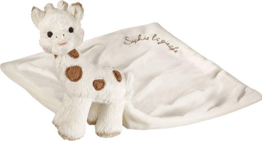 Sophie de giraf knuffeldoekje Chérie - Babyknuffel - Baby knuffeldoekje - Kraamcadeau - Babyshower cadeau - In luxe wit/beige geschenkdoos - Vanaf 0 maanden - 25 x 25 cm