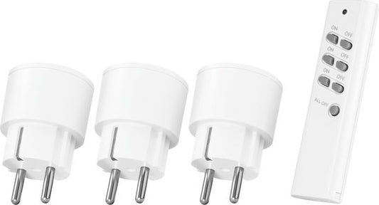 KlikAanKlikUit Startset - 3 Schakelaars met Afstandsbediening - APC3-2300R - Alleen geschikt voor Nederland