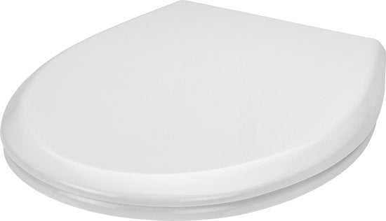 WENKO WC bril Gubbio - antibacterieel wit Duroplast - Easy-Close sluiting - Fix-Clip bevestiging in RVS - belastbaar tot 350 kg - Toiletbril - Toiletzitting - Wit