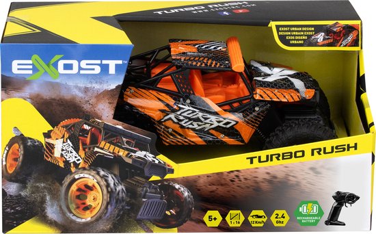 Exost RC Turbo Rush Terreinwagen 1:16 - Bestuurbare auto incl. oplaadbare batterij