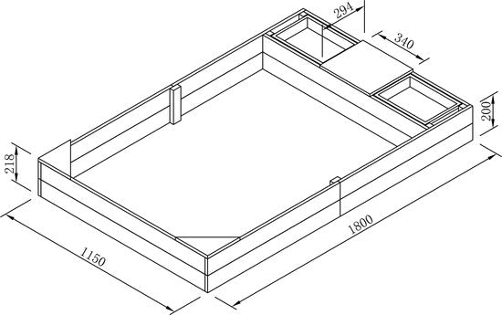 AXI Kelly Zandbak met waterbakken en bankje Grijs