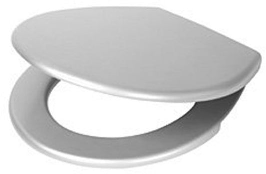 Plieger Economy Toiletbril - Universele vorm WC Bril - Thermoplast - Wit - Met Deksel - RVS bevestiging