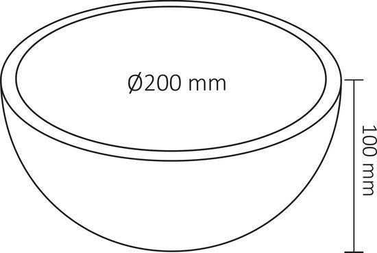 Differnz Boomer Waskom - Wasbak Keramiek - Wit - Ø 20 x 10 cm