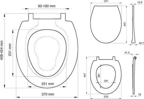 Tiger Tulsa - WC bril met verkleiner - Toiletbril met kinderzitje - Thermoplast - Softclose - Zwart