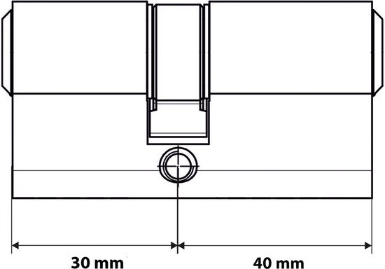 Starx Profielcilinder 30/40mm – Cilinderslot –Zwaar inbraakwerend – SKG** – Vernikkeld Messing