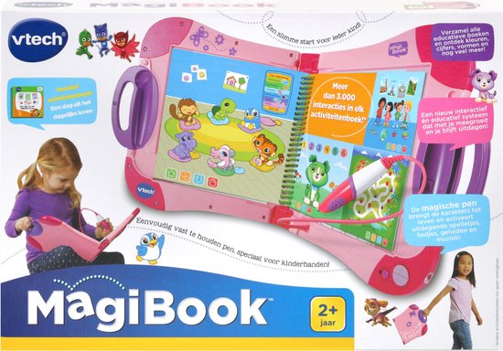 VTech Magibook Starter Pack Roze + demoboek - Interactief Activiteitenboek - vanaf 2 jaar - Educatief speelgoed