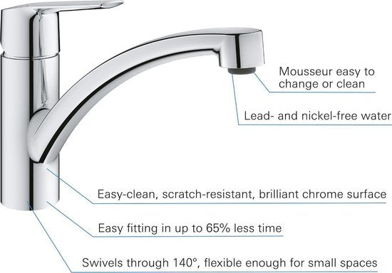 GROHE Start Keukenmengkraan - draaibare uitloop