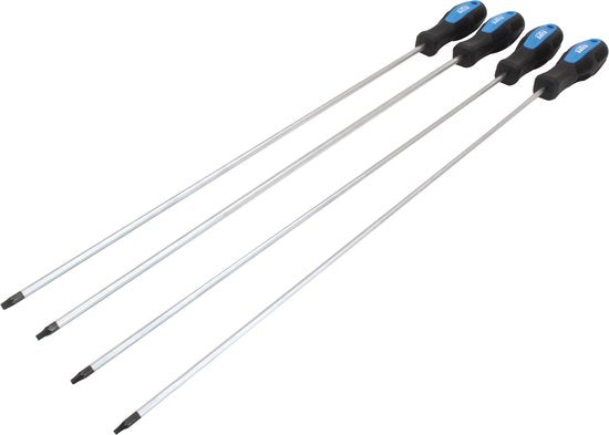 Satra extra lange torx schroevendraaier set 4 dlg schroevendraaierset 45 cm lang