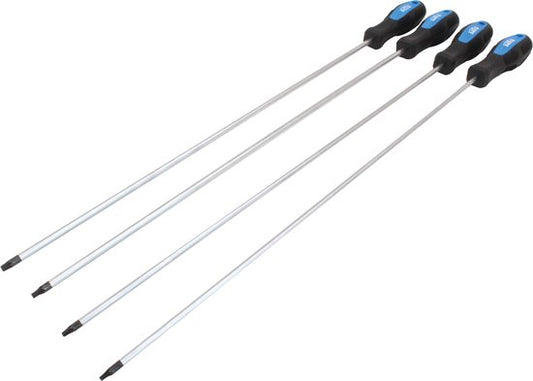 Satra extra lange torx schroevendraaier set 4 dlg schroevendraaierset 45 cm lang