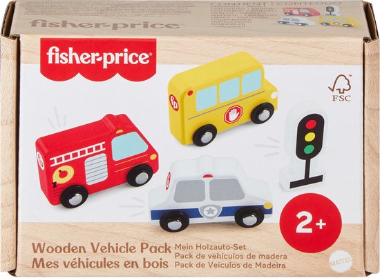 Fisher-Price Wood Set Houten Voertuigen