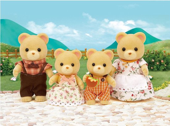 Sylvanian Families 5059 familie beer-fluweelzachte speelfiguren kindje ontbreekt
