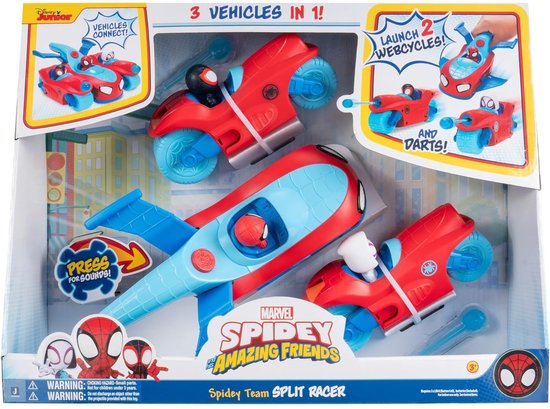 Spidey and his Amazing Friends - 3in1 Team Split Racer - Speelgoedvoertuig