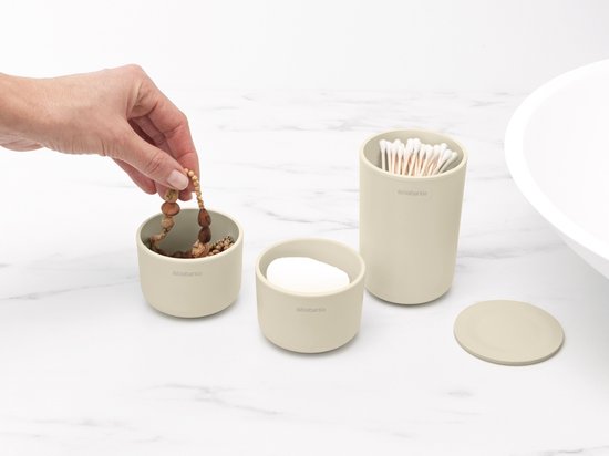 Brabantia ReNew Opbergpotjes Set - 3-delig - Soft Beige