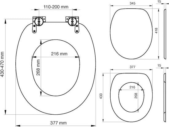 Tiger Steigerhoutlook - WC bril - Toiletbril met deksel - Soft Close - MDF - Eiken