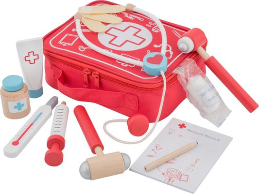 New Classic Toys® Houten Doktersset voor Kinderen - Speelgoed Dokterstas met 10 Accessoires - Educatief Rollenspel voor Kinderen - Vanaf 3 Jaar
