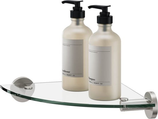 Tiger Boston - Hoekplank 25 cm - Zonder boren - Planchet - Boren of lijmen - RVS geborsteld