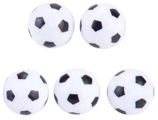Tafelvoetbalballen 5 stuks zwart wit