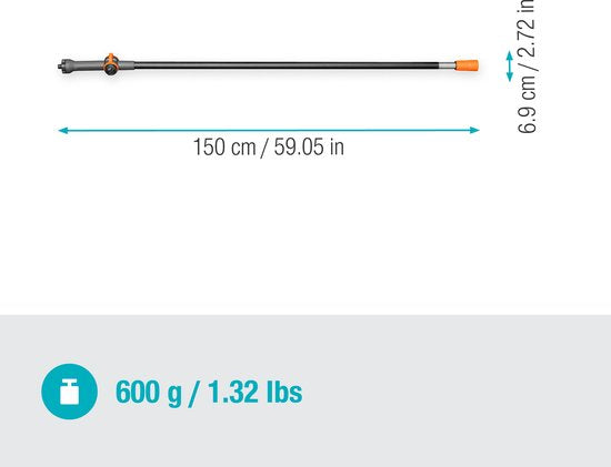 GARDENA Steel 150 cm combisystem - 18802-20
