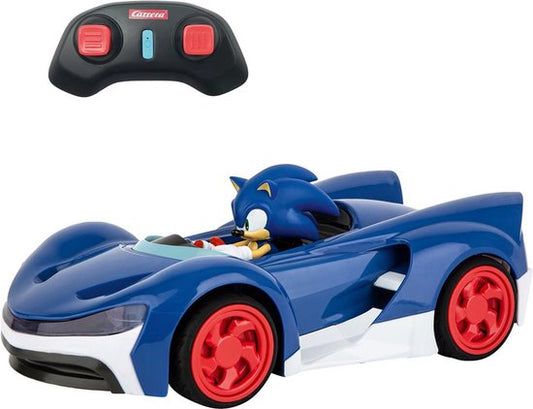 Carrera RC voertuig - RC Auto Mini - Team Sonic Racing - Sonic - Schaal 1:43 - 7,5cm RC Model Kant en Klaar - Carrera -