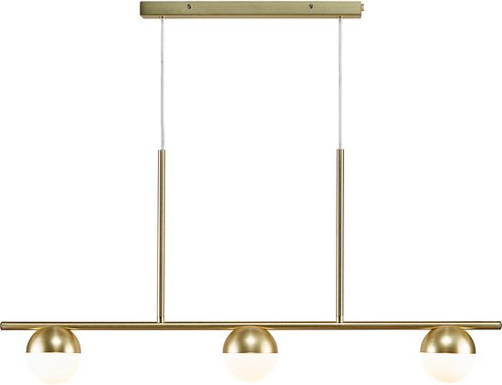 Nordlux Contina-hanglamp-3x G9-opaal glas/messing