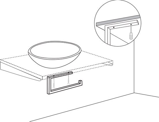 Differnz handdoekdrager – 23 x 15 cm – zwart