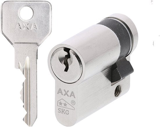 AXA Enkel Cilinderslot - 10/30 mm - Security+ - Veiligheidscilinder Vernikkeld - incl. 3 sleutels