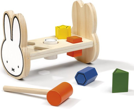 Nijntje houten speelgoed hamerbankje inclusief hamer - peuter kleuter educatief speelgoed - vanaf 1 jaar - Bambolino Toys