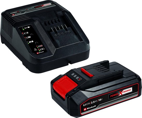 Einhell 18 V/2.5 Ah Power X-Change starter kit - 1x 2.5 Ah Accu en snellader - universeel voor alle Power X-Change machines