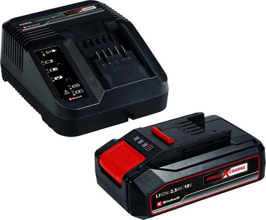 Einhell 18 V/2.5 Ah Power X-Change starter kit - 1x 2.5 Ah Accu en snellader - universeel voor alle Power X-Change machines