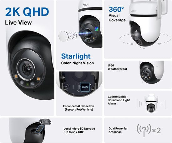 Tapo C520WS Beveiligingscamera buiten - 2.5K QHD