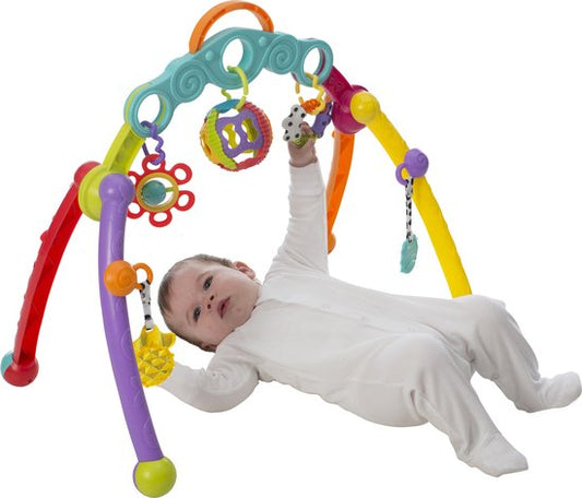 Playgro Fold and Go Playgym - Babygym - acitiviteitengym - Speelgoed Baby - Babyspeelgoed - Pasgeboren baby speelgoed - Ontwikkeling Baby - Kraamcadeau - 5 afneembare hangspeeltjes