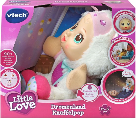 VTech Little Love Mijn Knuffelpop Dromenland - Educatief Babyspeelgoed - Liedjes en Kleuren Speelgoed - Van 1,5 tot 6 Jaar