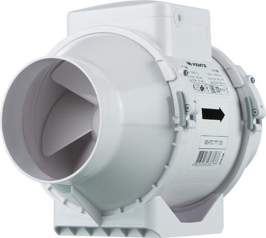 Vents buisventilator 100mm - 187 m³/h - Inline ventilator TT model