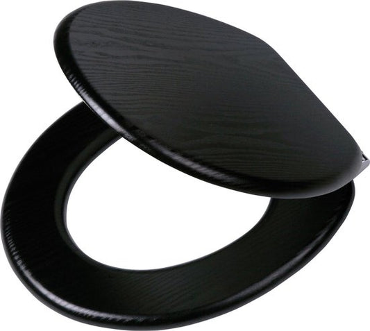 Tiger Blackwash - WC bril - Toiletbril met deksel - Soft Close - MDF - Zwart