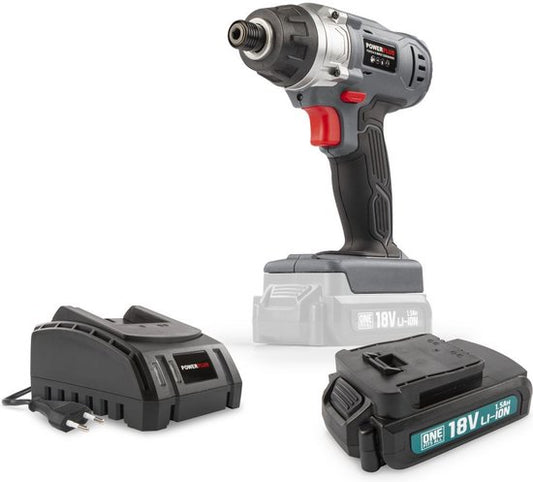 Powerplus POWEBISS1 Slagschroevendraaier - 18V+BATT. 1.5AH+Lader