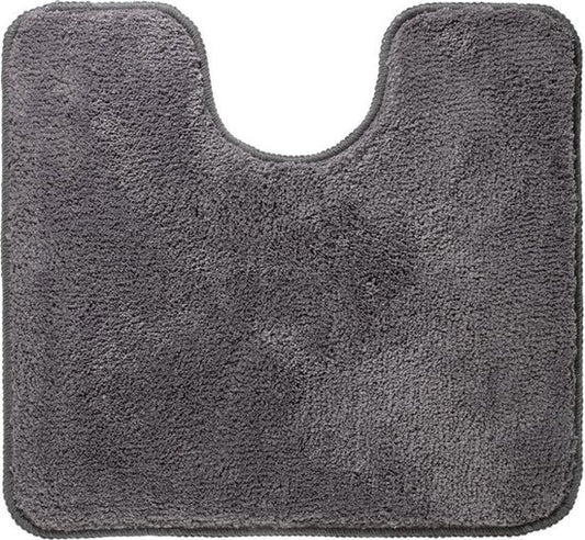 Sealskin Angora - Toiletmat 55x60 cm - Polyester - Donkergrijs
