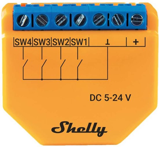 Shelly Shelly Plus I4 DC Scenariomodule WiFi, Bluetooth