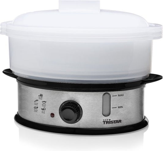 Tristar VS-3914 - Stoomkoker 1200W - 9L, 3 laags - Vaatwasserbestendig - BPA-vrij - aan onderkant iets afgebroken product gewoon bruikbaar