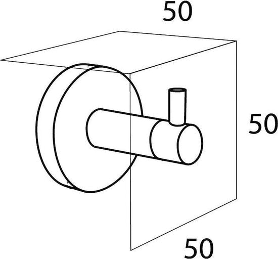 Tiger Boston - Handdoekhaakjes ⌀ 5 cm - Zonder boren - Boren of lijmen - RVS geborsteld
